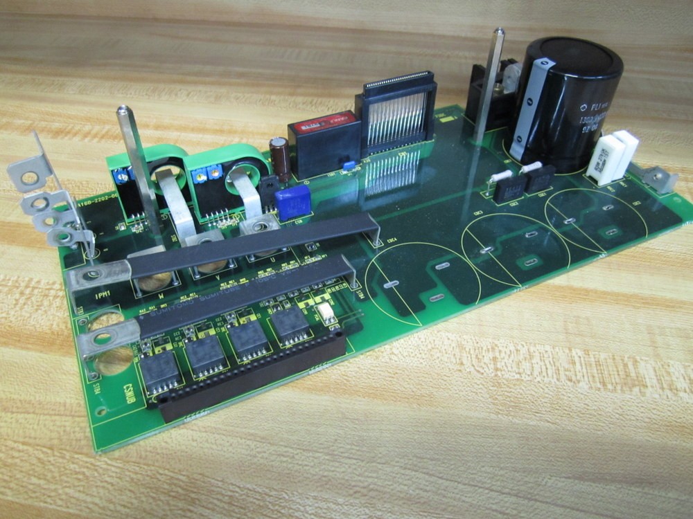 Fanuc A16B-2202-068 Board Missing Fan & 3 Capacitors