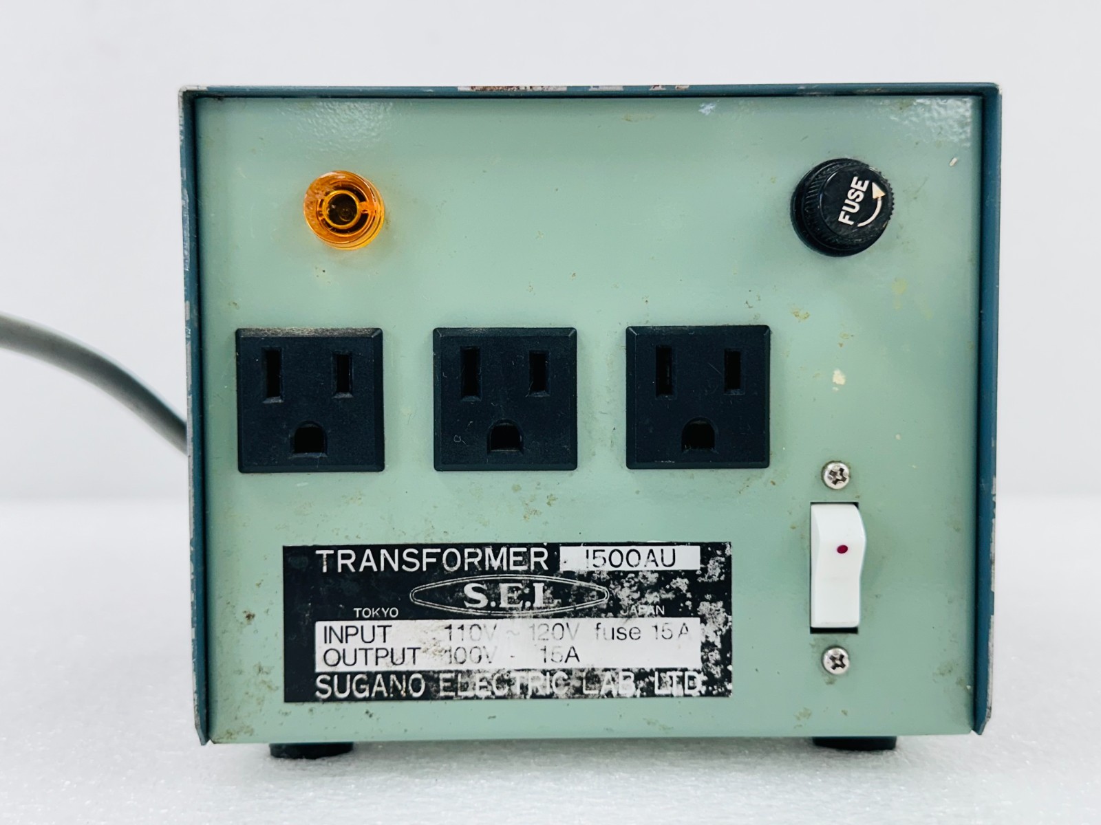 SUGANO ELECTRIC LAB 1500AU Transformer 110V – 120V TO 100V 15A FREE SHIPPING 🚚