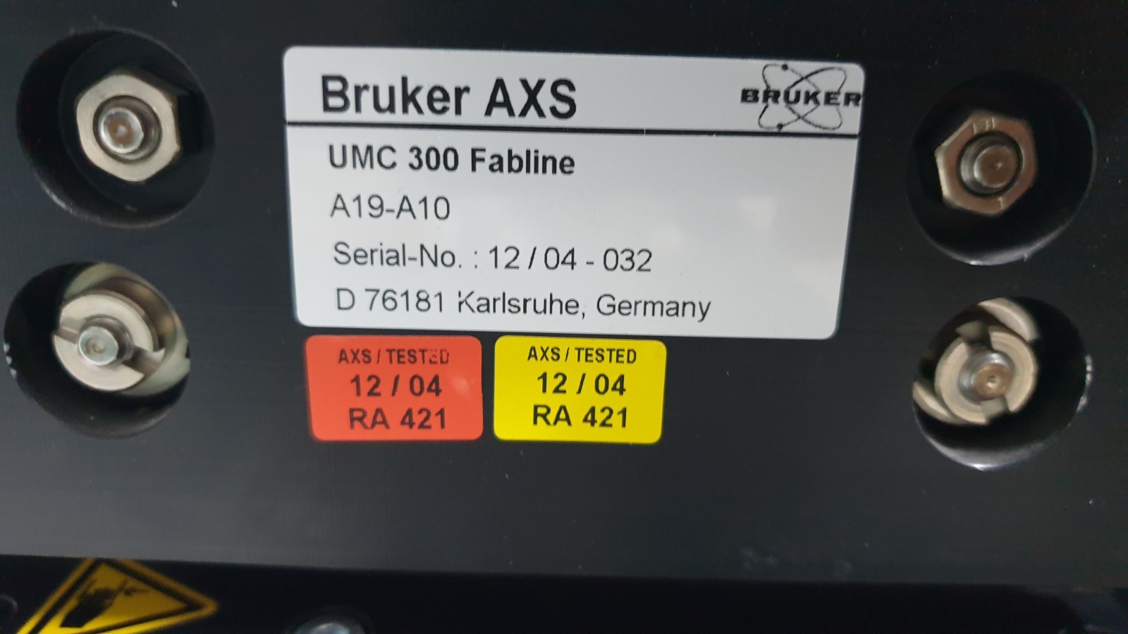 Bruker AXS UMC 300 Fabline Precision XY Z-Phi Stage Assembly