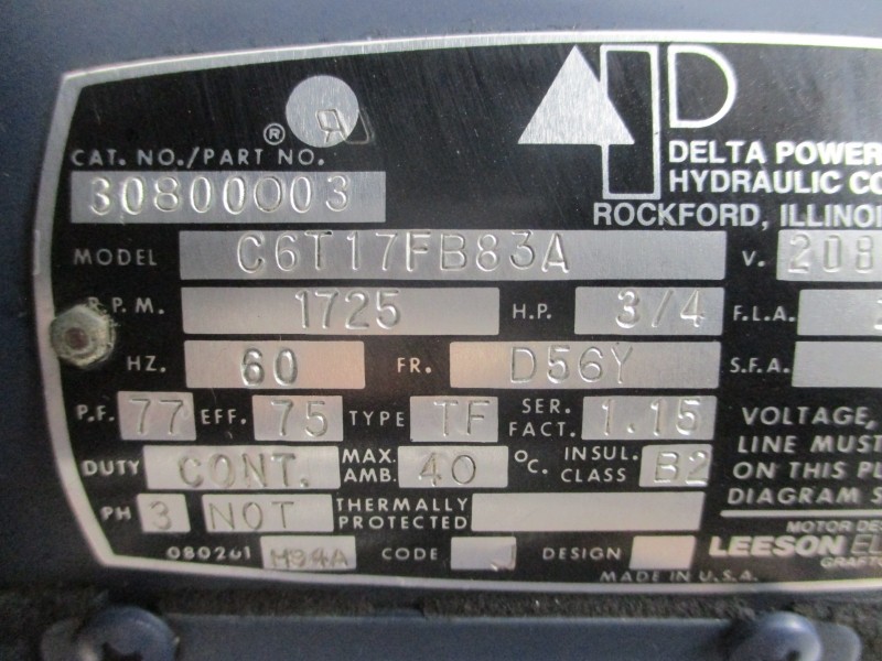 DELTA POWER 30800O03 C6T17FB83A 208-230/460V 2.8/1.4A (AS PICTURED) NSNP