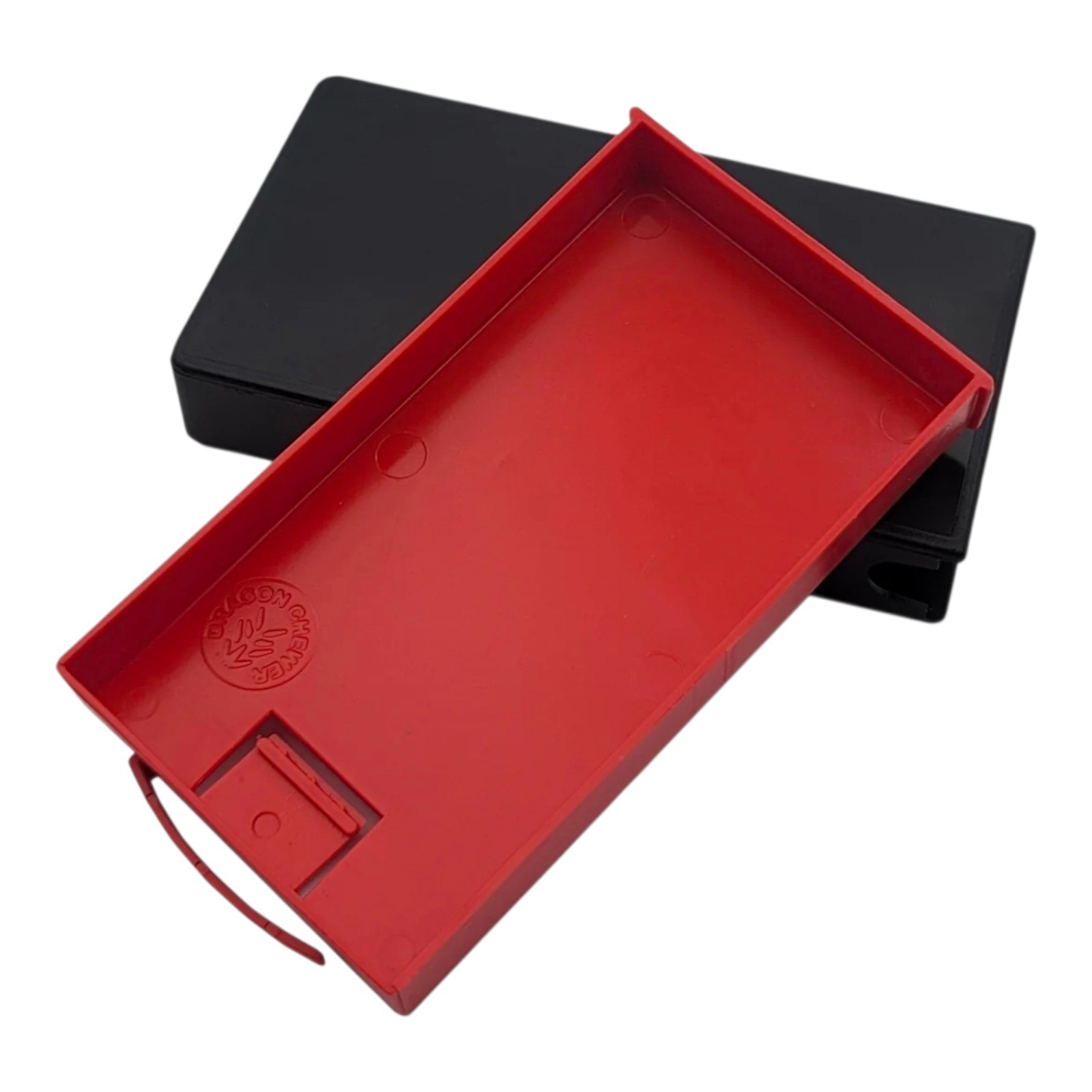 Lot of 100 Press N Pull CR Box Containers 98mm Black Shell/Red Tray (200 Pieces)