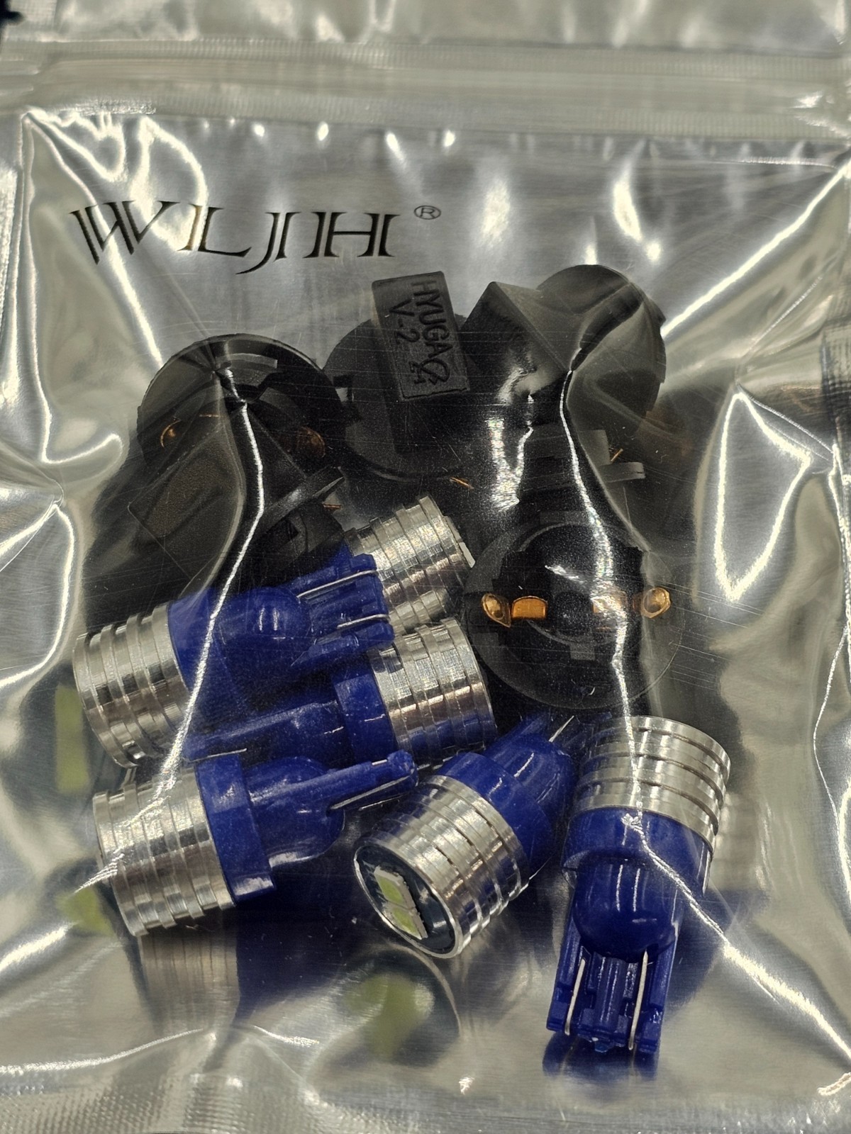 (QTY 3) WLJH 6x W5W 194 T10 LED Bulb Dome Light Bulbs Dash Light Ice Blue