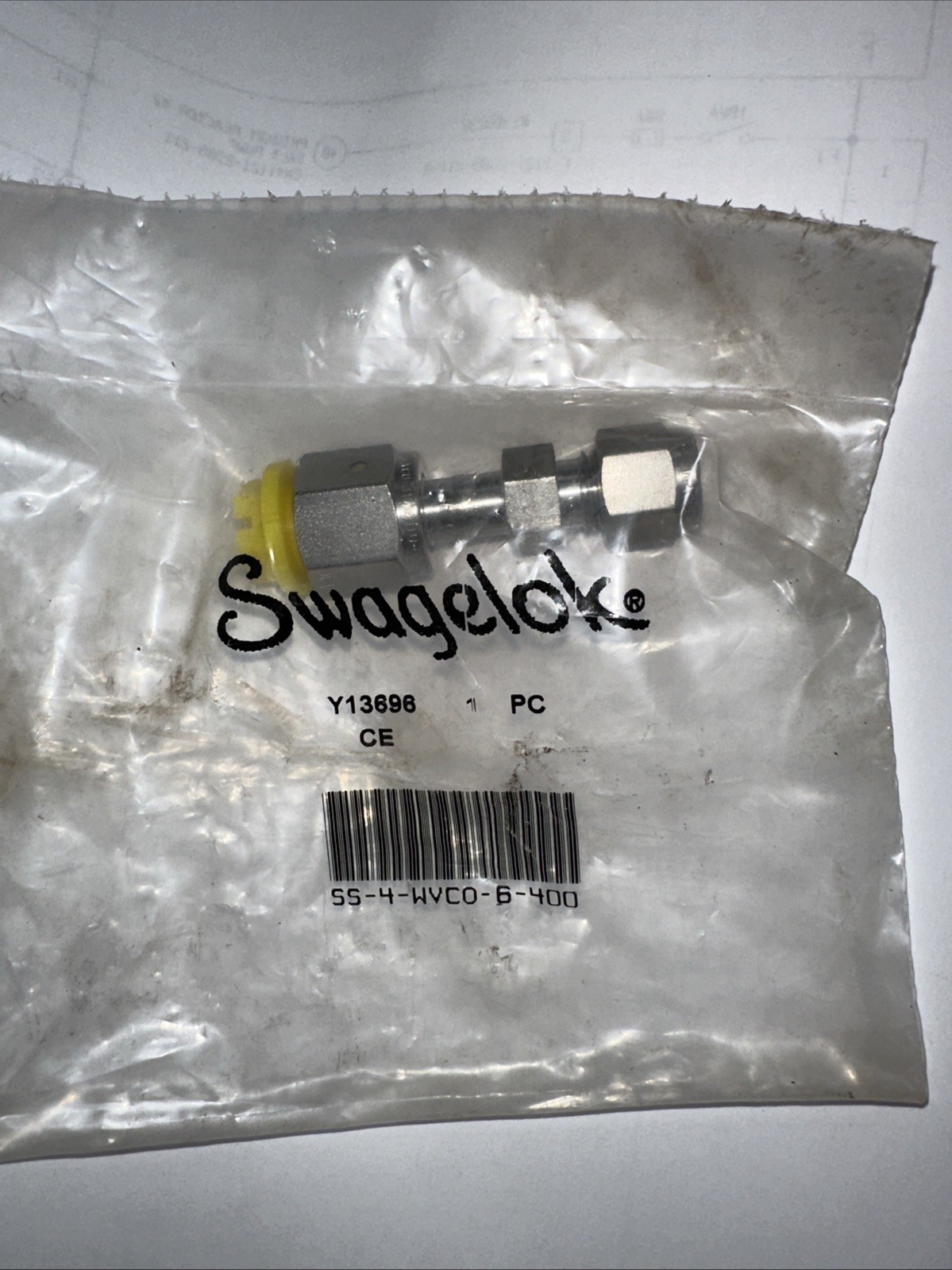 1 NEW Swagelok Fitting SS-4-WVCO-6-400 Y13696