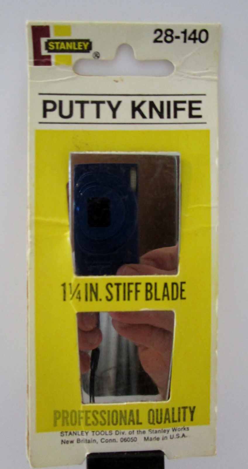 Vintage Stanley 28-140 Nylon Handle Putty Knife 1-1/4″ Stiff Blade Made in USA!