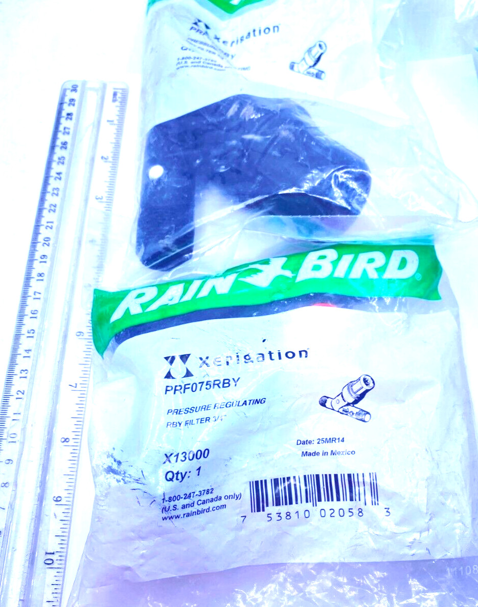 Rain Bird Lot of 2 Xerigation Pressure Regulat RBY Filter 3/4 PRF075RBY, X13000