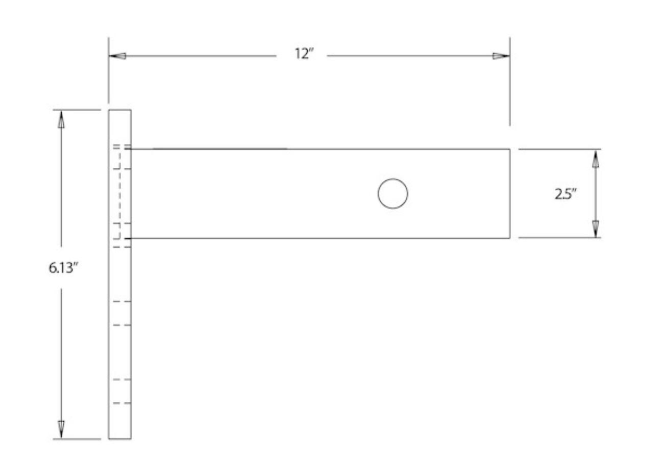 Buyers Products PM25612 2-1/2 Inch Pintle Hook Mounting Plate