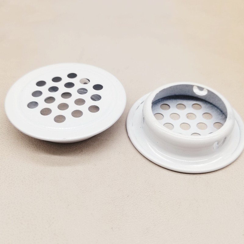 30Pcs 29mm Circular Soffit Vent, Stainless Steel Circular Air Vents, White