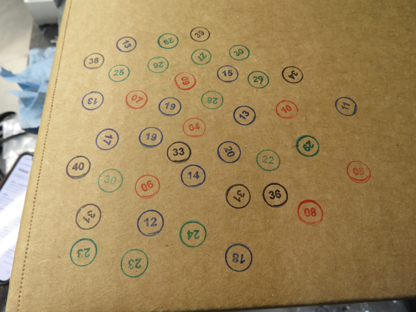 Excel Mark A-12 15/32″ Stamp 1-40 / Missing 3, 16, 21, 32, 35, 37