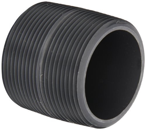 Spears PVC Pipe Nipple, Sch 80, Gray, 1/2″ NPT Male, 3″ Length