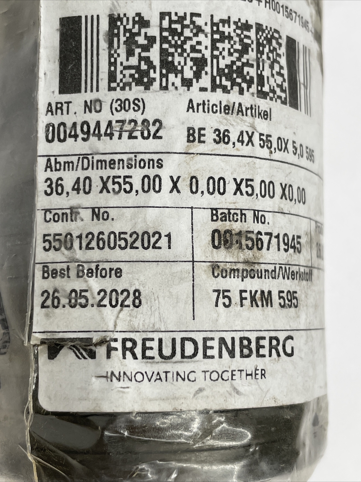 Pack of 20 -Freudenberg Seal 36.40 x 55 x 5, 49447282