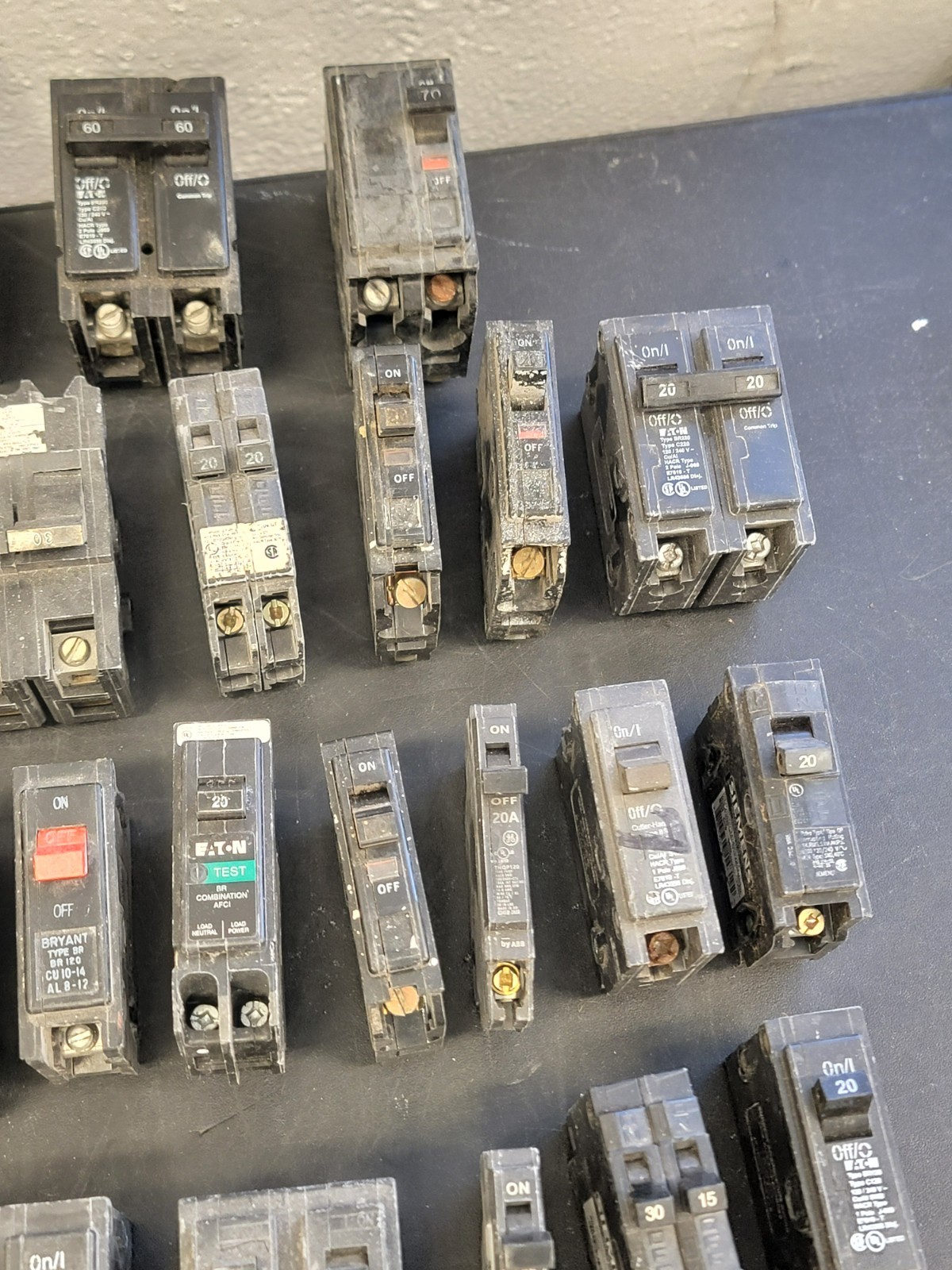 Lot of 55 Circuit Breakers Various Amps See Photos PRE-OWNED.