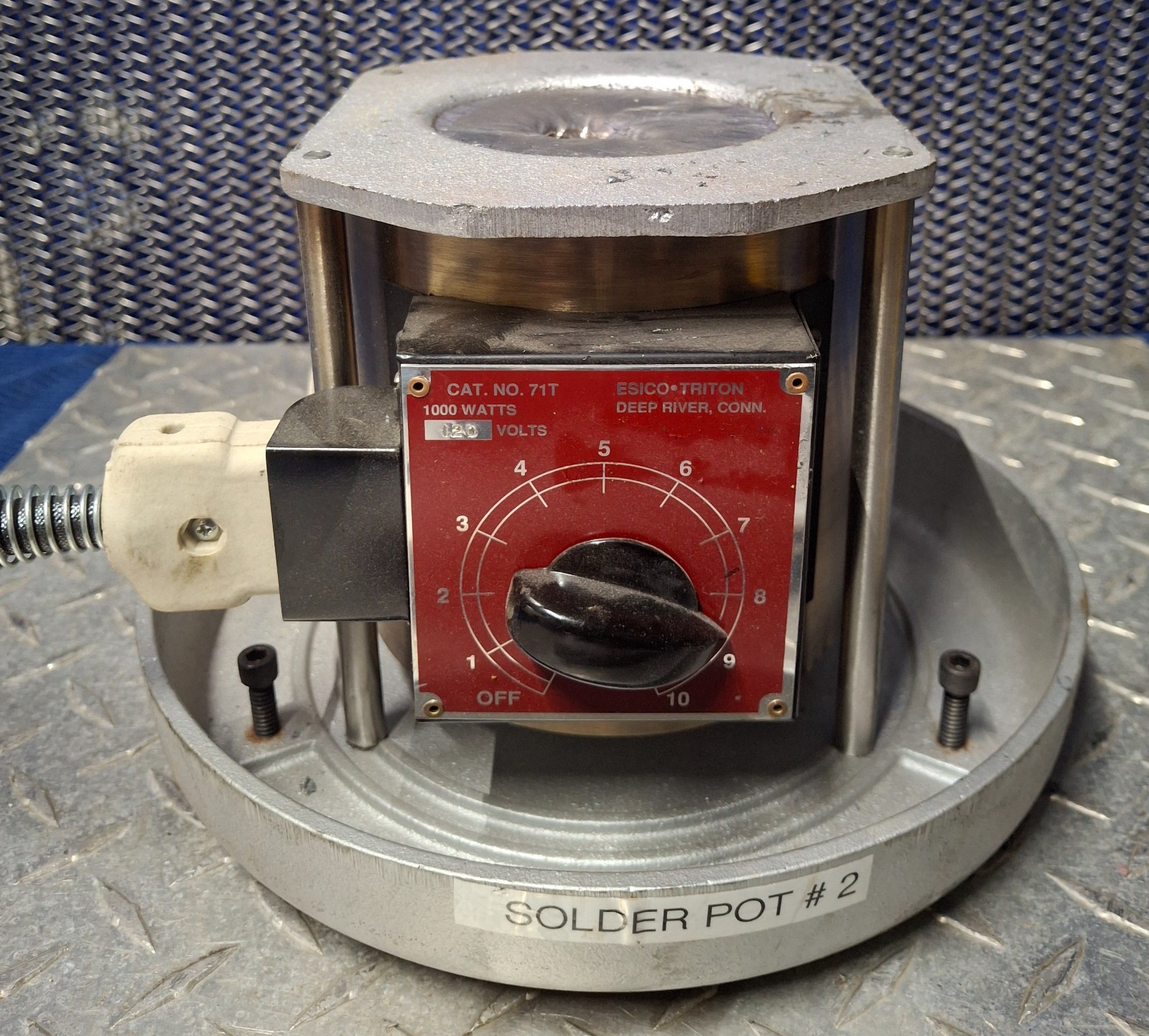 Esico-Triton Cat. No.71T Solder Pot 1000W 120V Adjustable Temperature Control