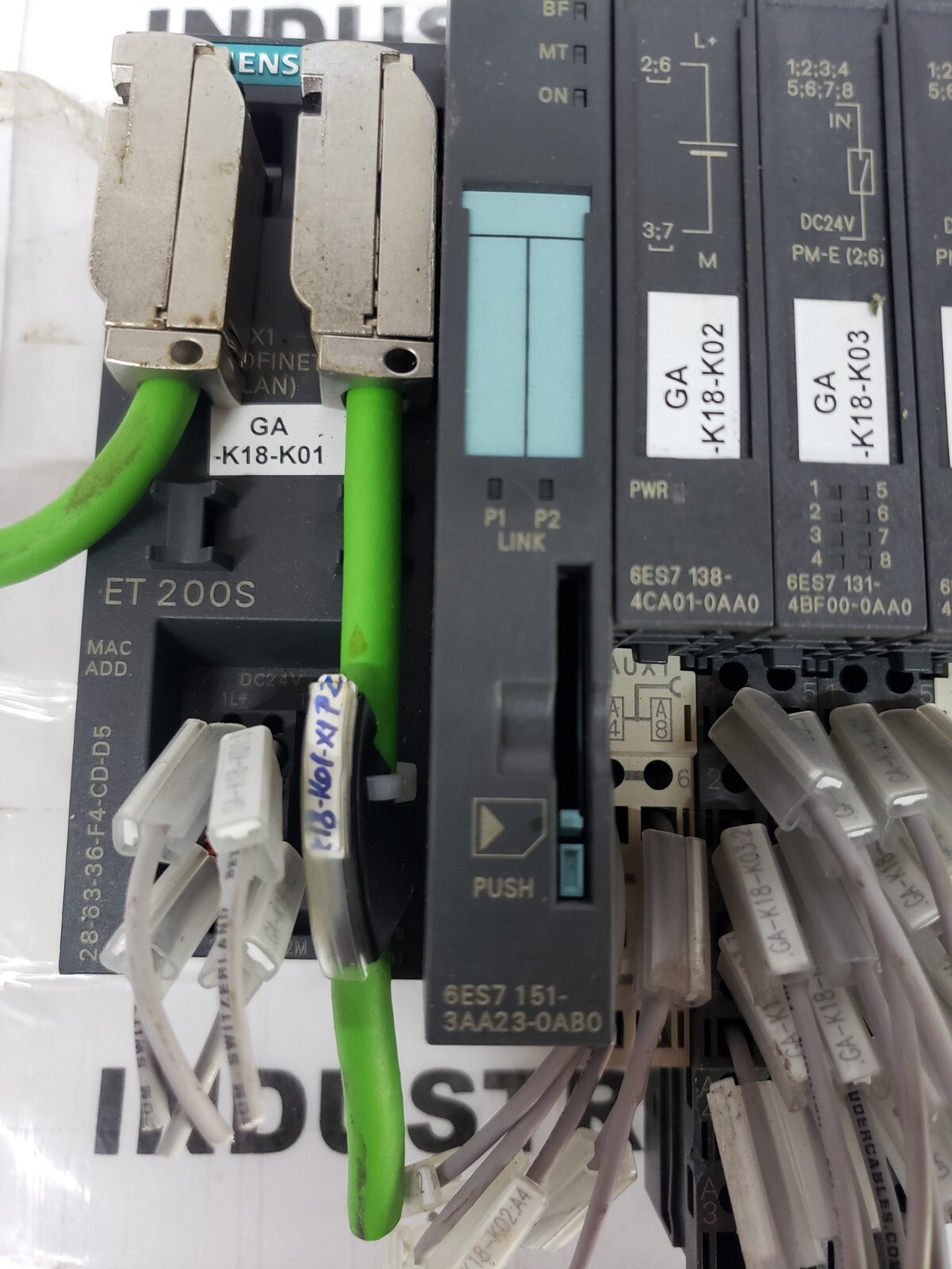 SIEMENS ET200S-6ES7-151-3AA23-0AB0 W/CARDS