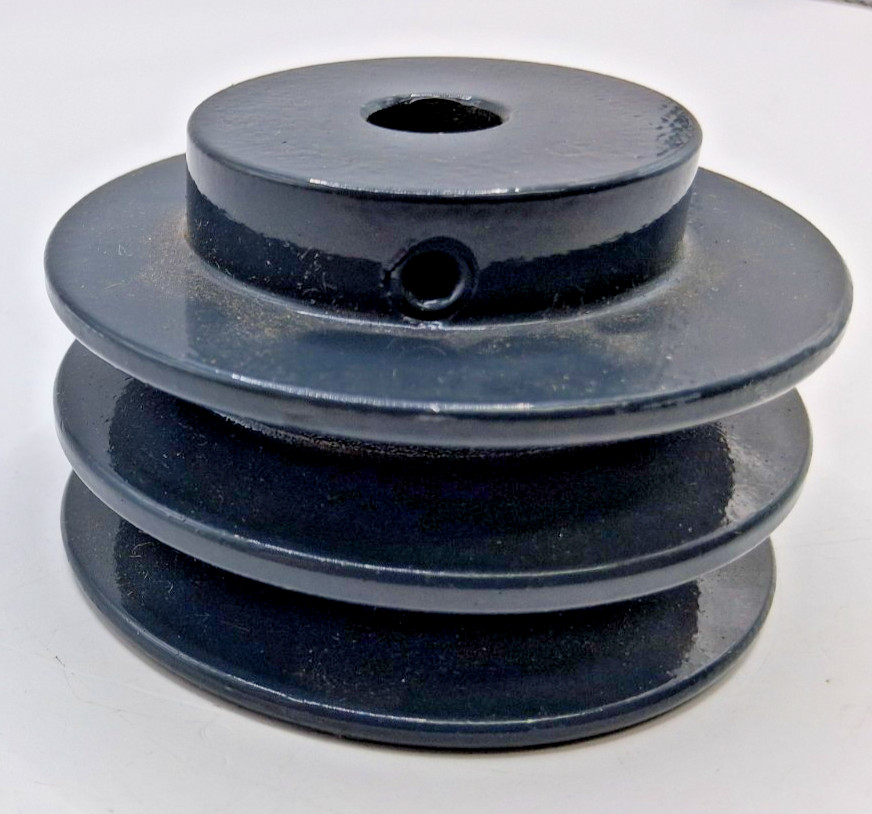 54-EN-4-E2 3″ Cast Double V-Belt Pulley 1/2″ Bore – Lot of 2