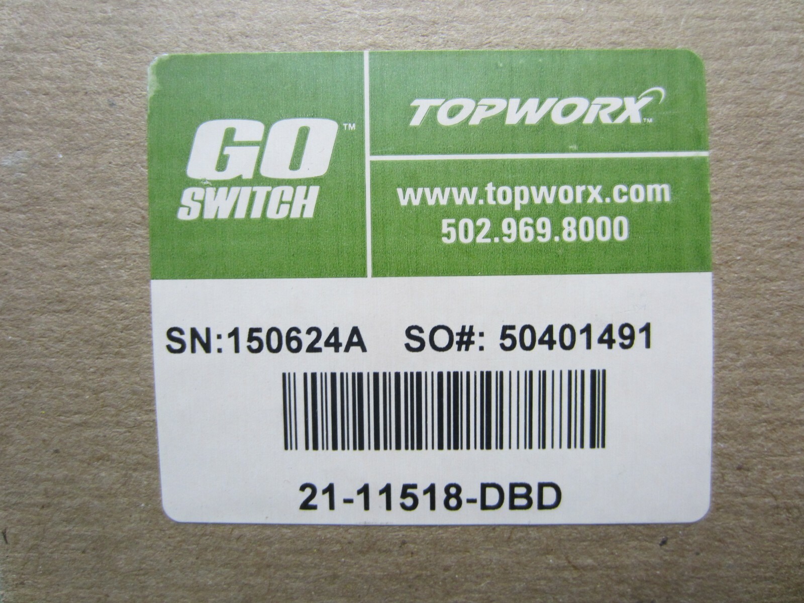 New Topworx 21-11518-DBD GO Switch Leverless Limit Switch