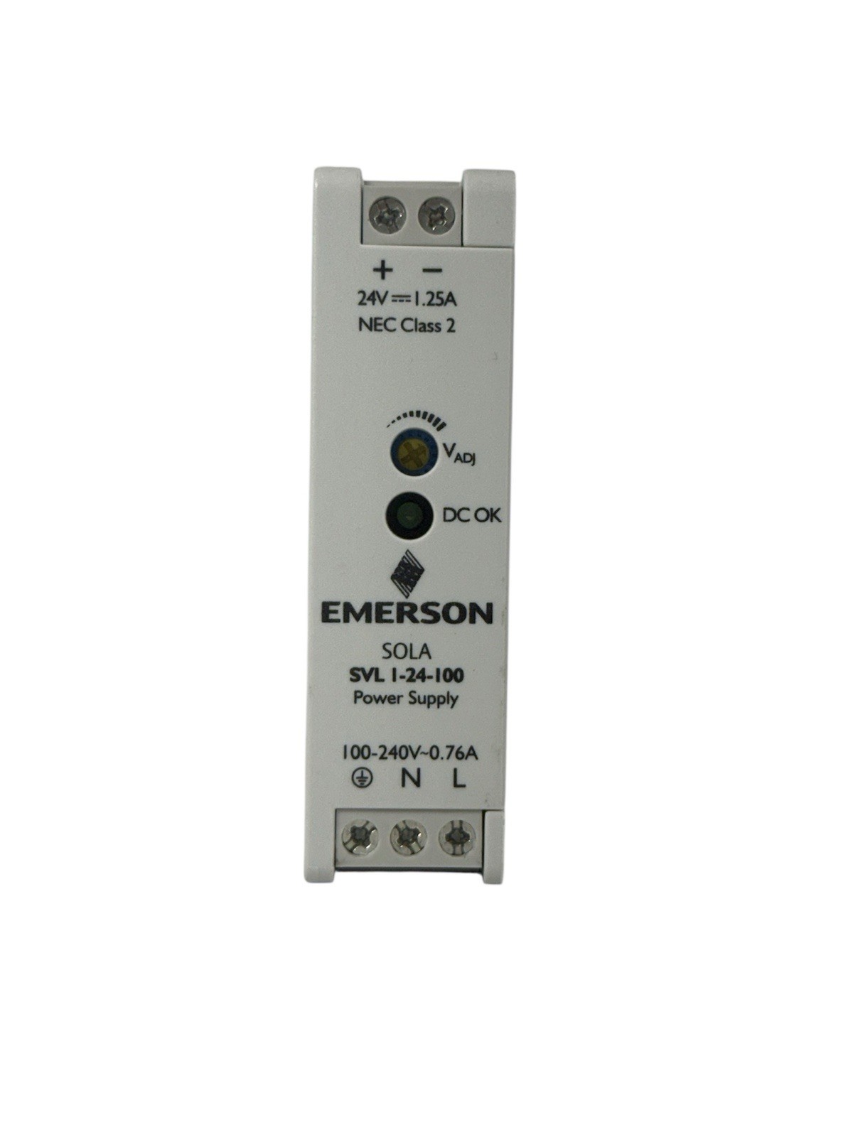 Emerson Sola HD SVL 1-24-100 Power Supply – 24V 1.25A NEC Class 2