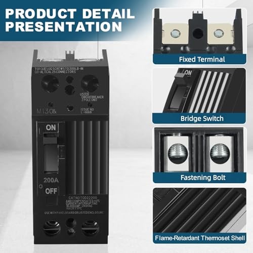 TQD22200 2 Pole 200 Amp Circuit Breaker GE Compatible
