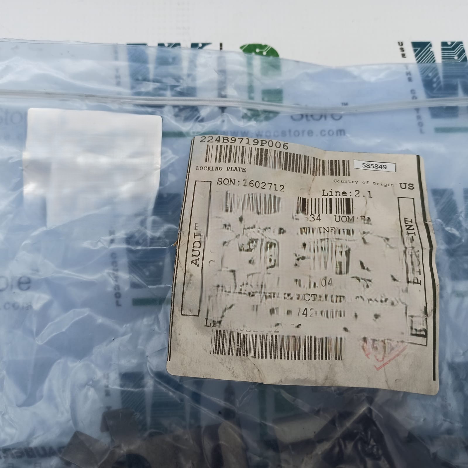 224B9719P6 24 pcs 224B9719P006 TP LOCKING PLATE SL NO 585849