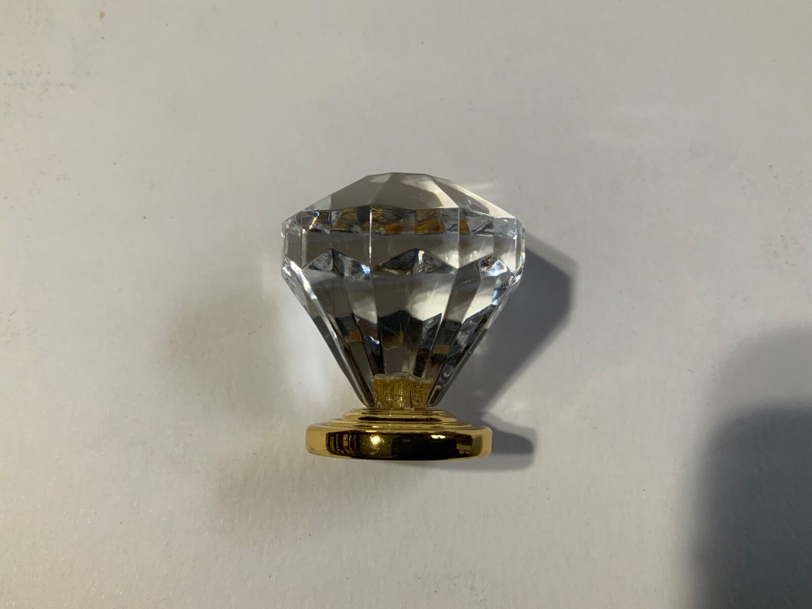 Amerock Cabinet Knob Clear/ Brass 1-1/4 inch Diameter Drawer Knob 14303CBB