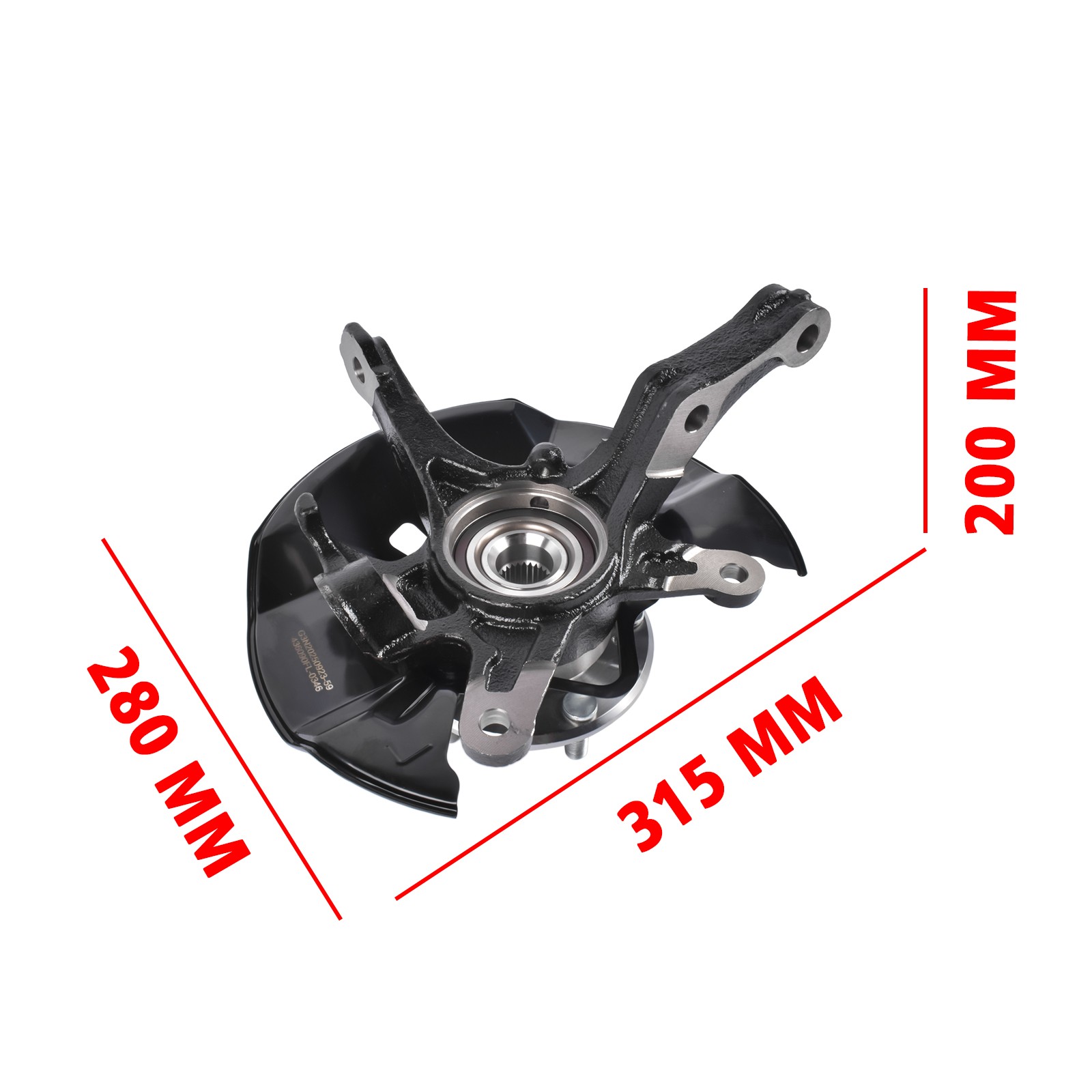Front Left Steering Knuckle & Hub Bearing Assy for 2012 Honda Civic 1.5L/1.8L