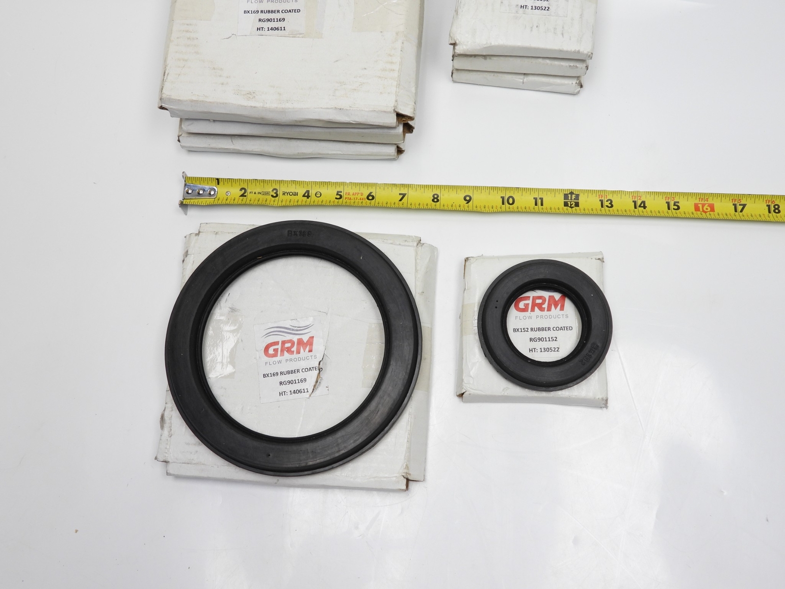 GRM API Ring Joint Gaskets (4) BX-169 Rubber Coated (4) BX-152 Rubber Coated