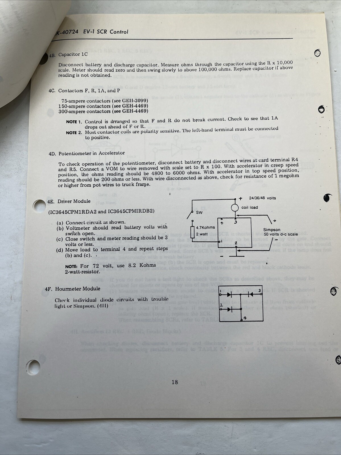 General Electric GEK-40724B Instruction Manual For EV-1* SCR Control