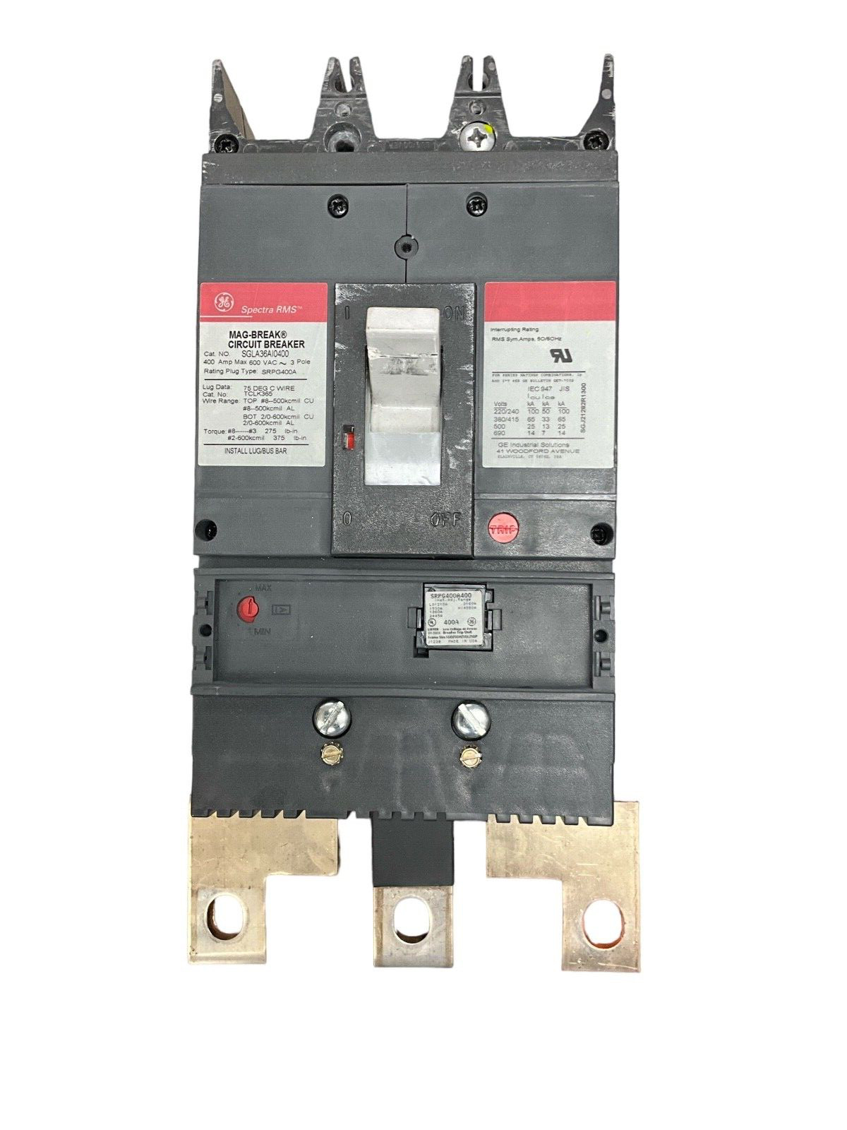 GENERAL ELECTRIC GE Spectra RMS Motor Circuit Protector 400 Amp SGLA36A10400