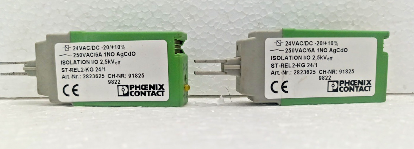 Phoenix Contact ST-REL2-KG 24/1 Art Nr : 2823625 CH-NR : 91825 9822 Lot of 2 pcs