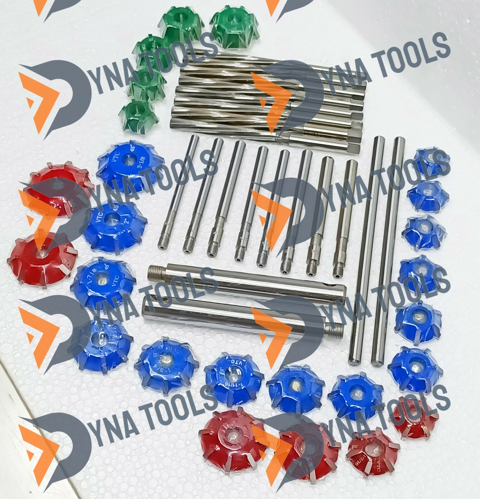 3 Angles Carbide Tipped Valve Seat Cutter Set + Reamers For DIESEL PETROL ENGINE