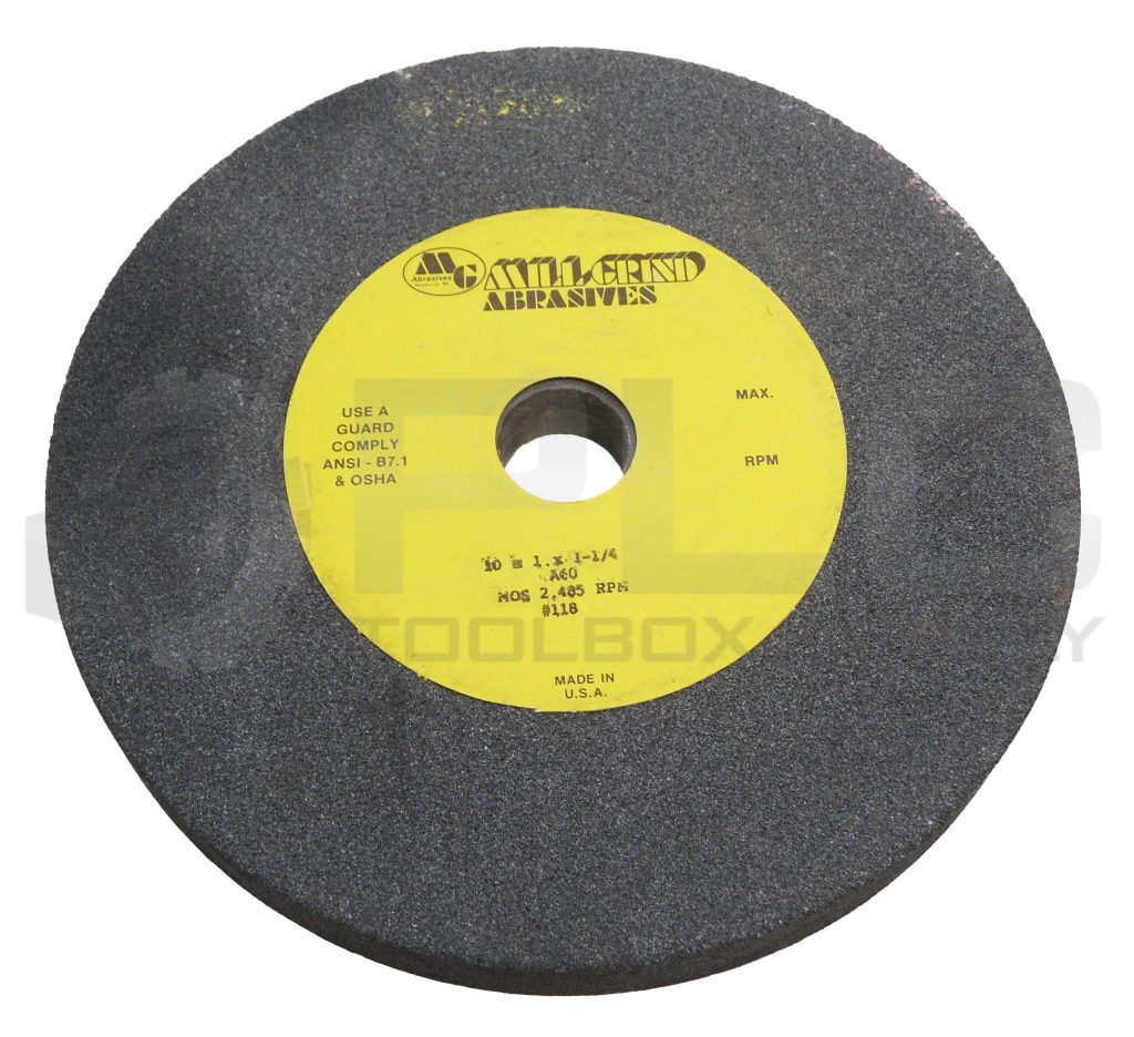 NEW MILL GRIND ABRASIVES #118 GRINDING WHEEL 10 X 1 X 1-1/4 2485RPM