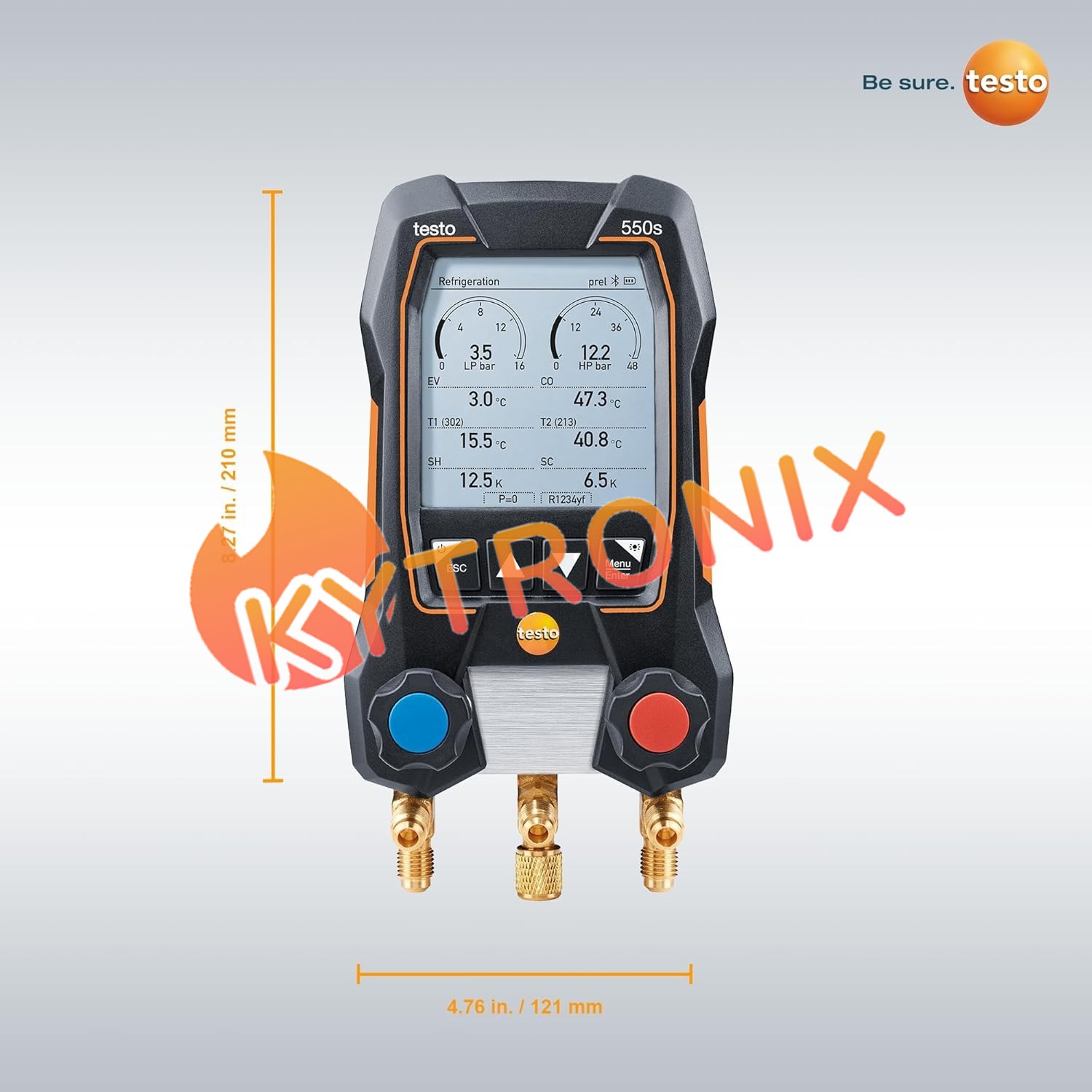 Testo 550s SMART KIT 2-Valve Digital Manifold/Wireless Temp Probe
