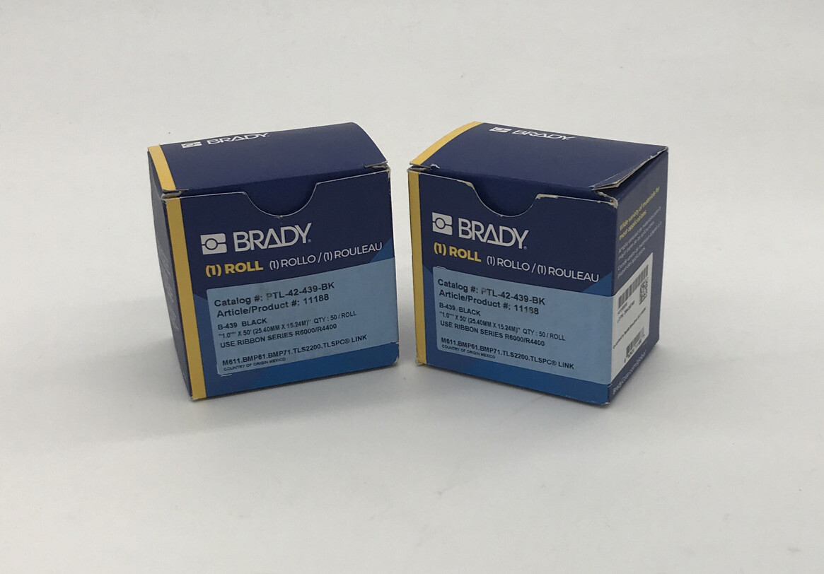BRADY PTL-42-439-BK PORTABLE THERMAL LABELS * NEW IN BOX * QTY 1