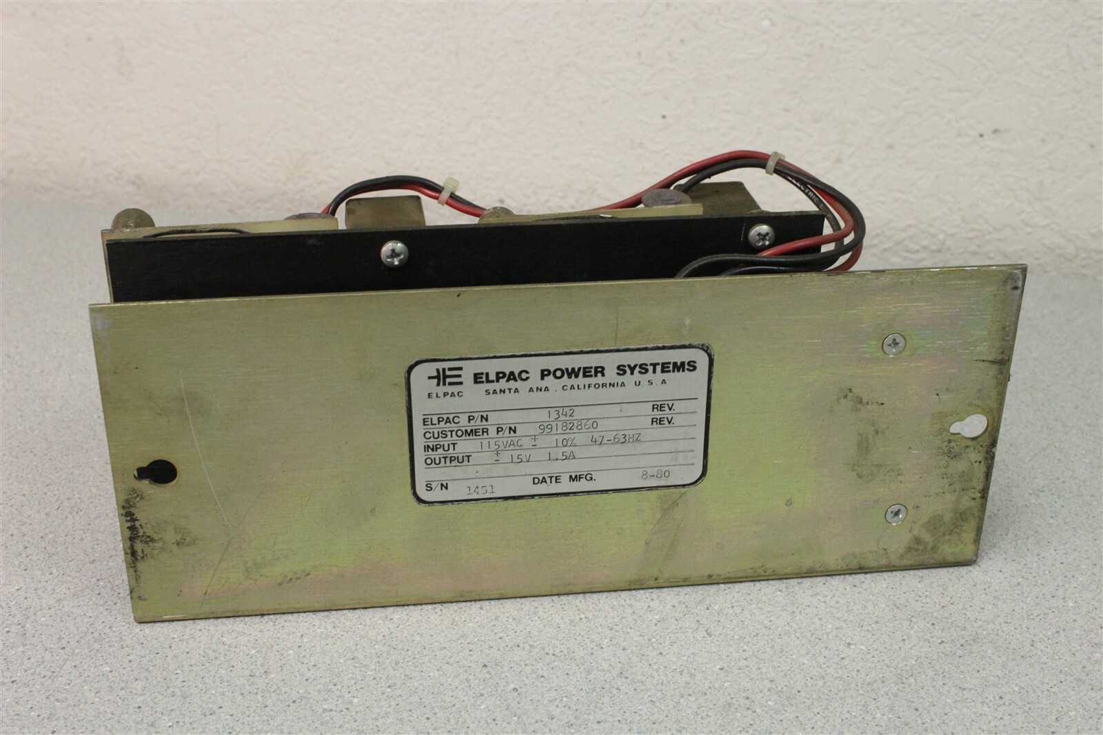 Elpac Power 1342 99182860 1451 Power Supply *FREE SHIPPING*