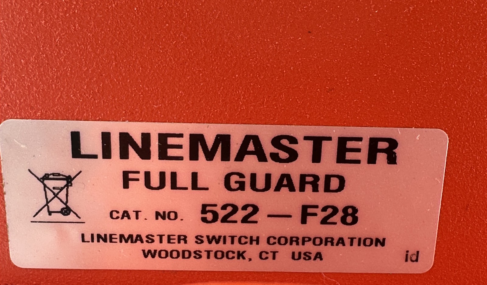 Linemaster 522-F28 Full Guard w/ 632-SX Classic IV Foot Switch & XLR Connector