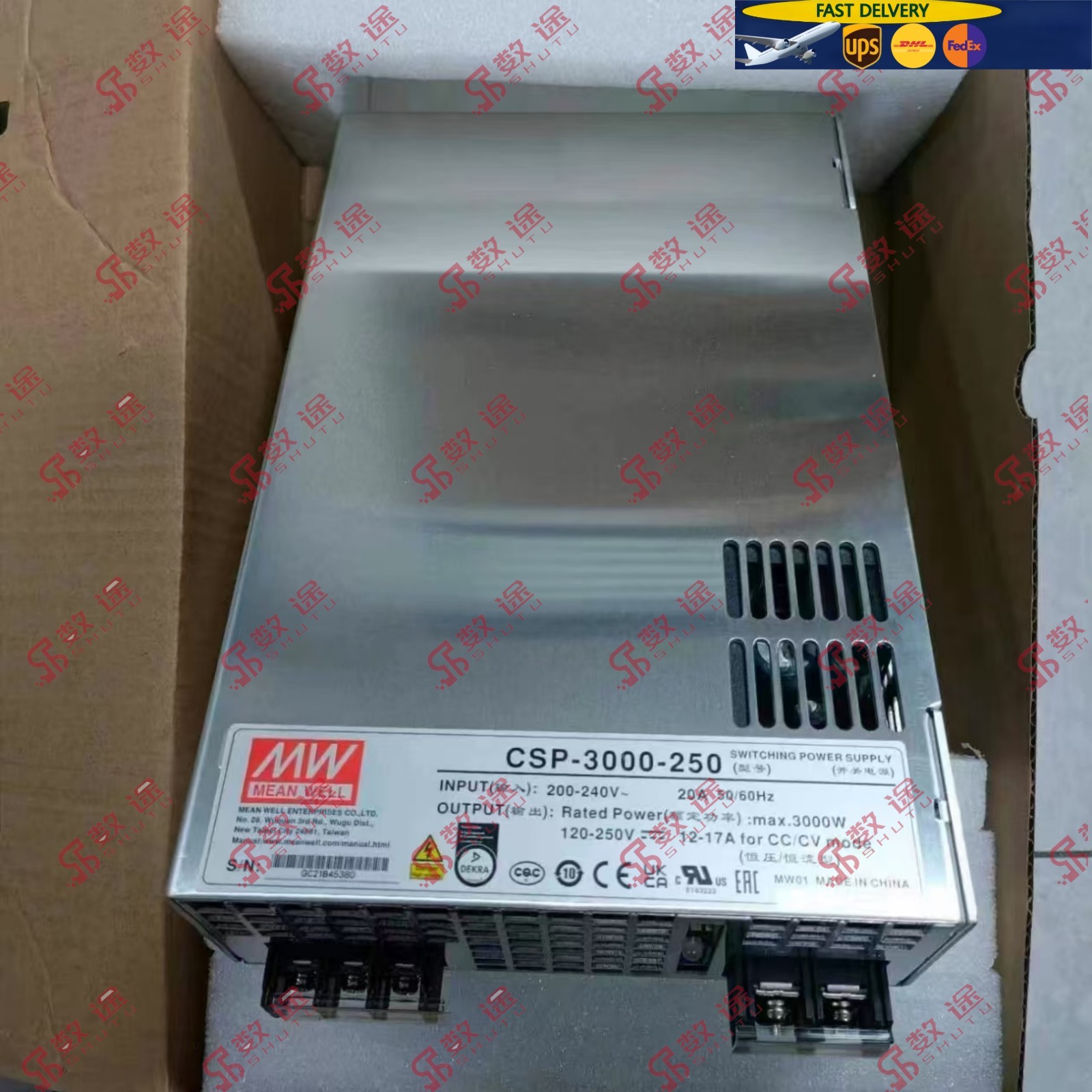 Mean-Well CSP-3000-250 Power Supply#1pcs new by UPS