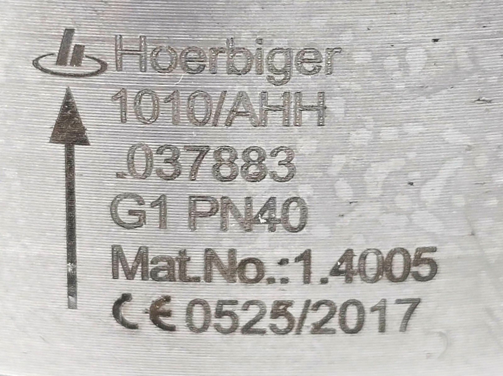 1010/AHH HOERBIGER 037883 ( G1 PN40 ) MAT NO.1.4005
