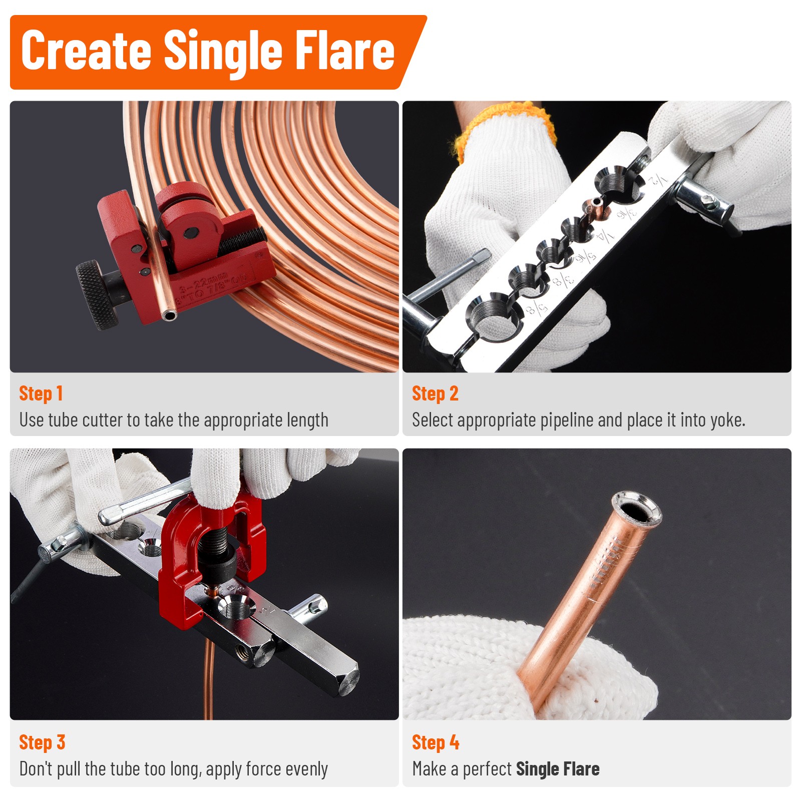25Ft 3/16″ Copper-Coated Brake Line Kit With 16 Fittings, 2 Union + 4 Nut Set