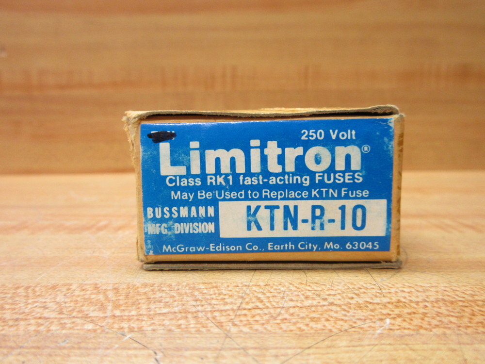 Bussmann KTN-R-10 Buss Fuse Cross Ref 1DG27 (Pack of 10)