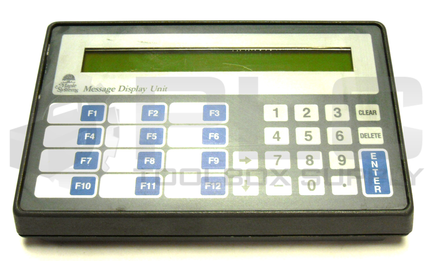 MAPLE SYSTEMS GEF460A-004 MESSAGE DISPLAY UNIT OPERATOR INTERFACE W/2X40 LB LCD