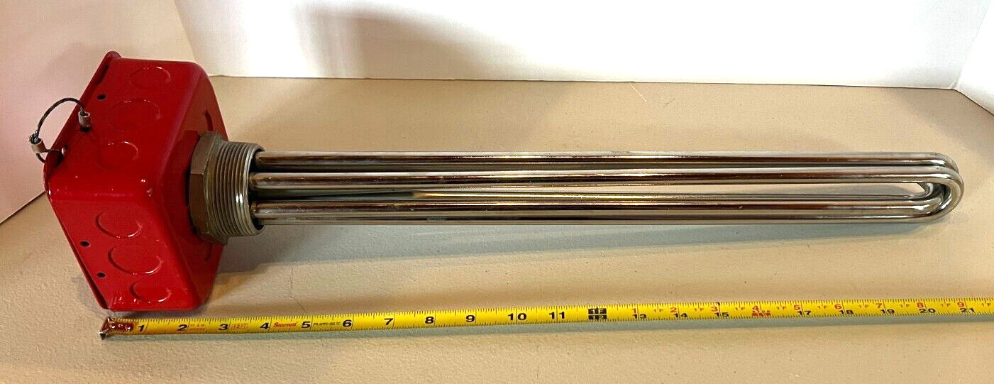 NEW GLO-QUARTZ 18″ Immersion Heater 9QQ18/5 Incoloy H6 9000W 460V 11A 3 Phase US