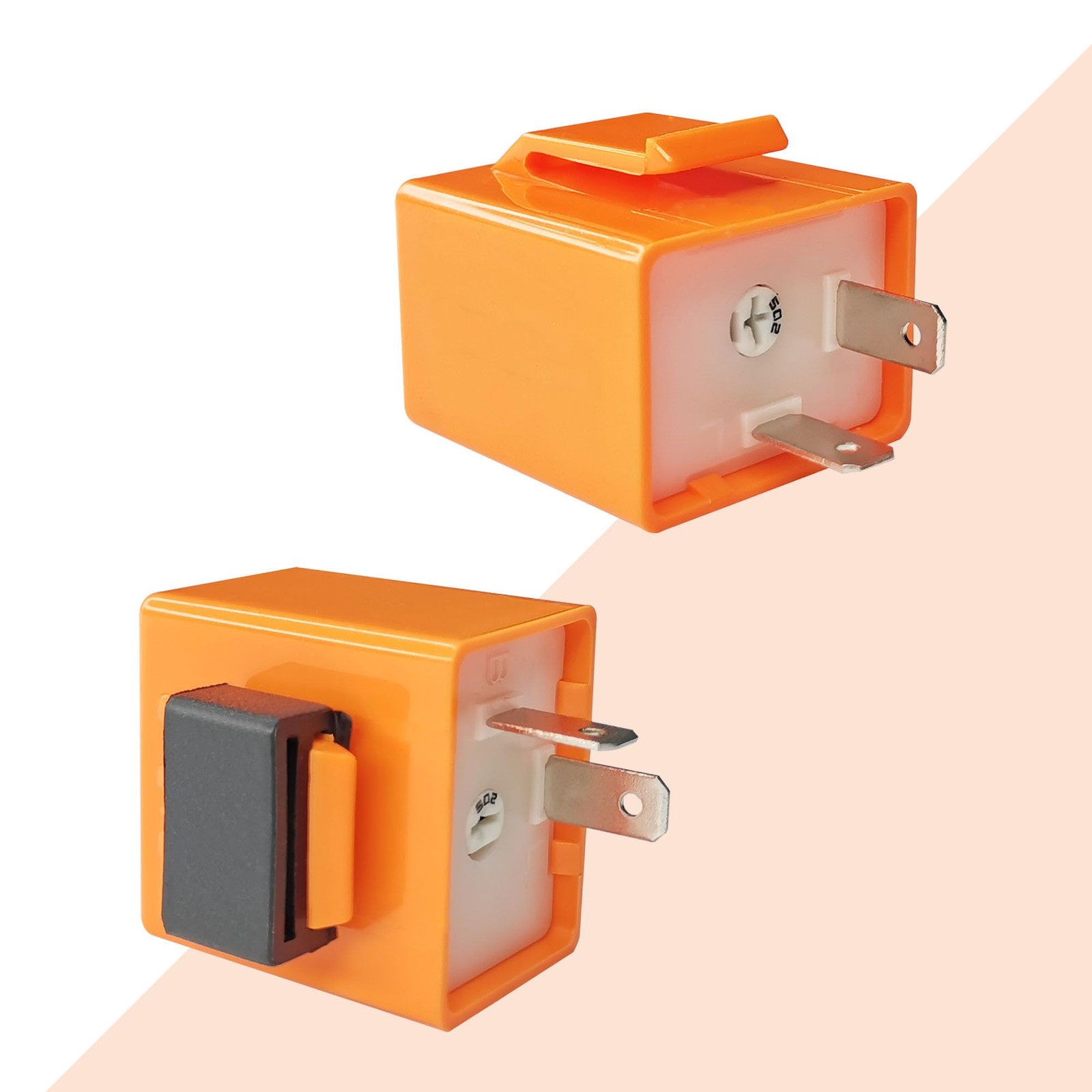 2Pcs 2Pin 12V Speed Adjustable LED Electronic Flasher Relay Fix Motorcycle Tu…