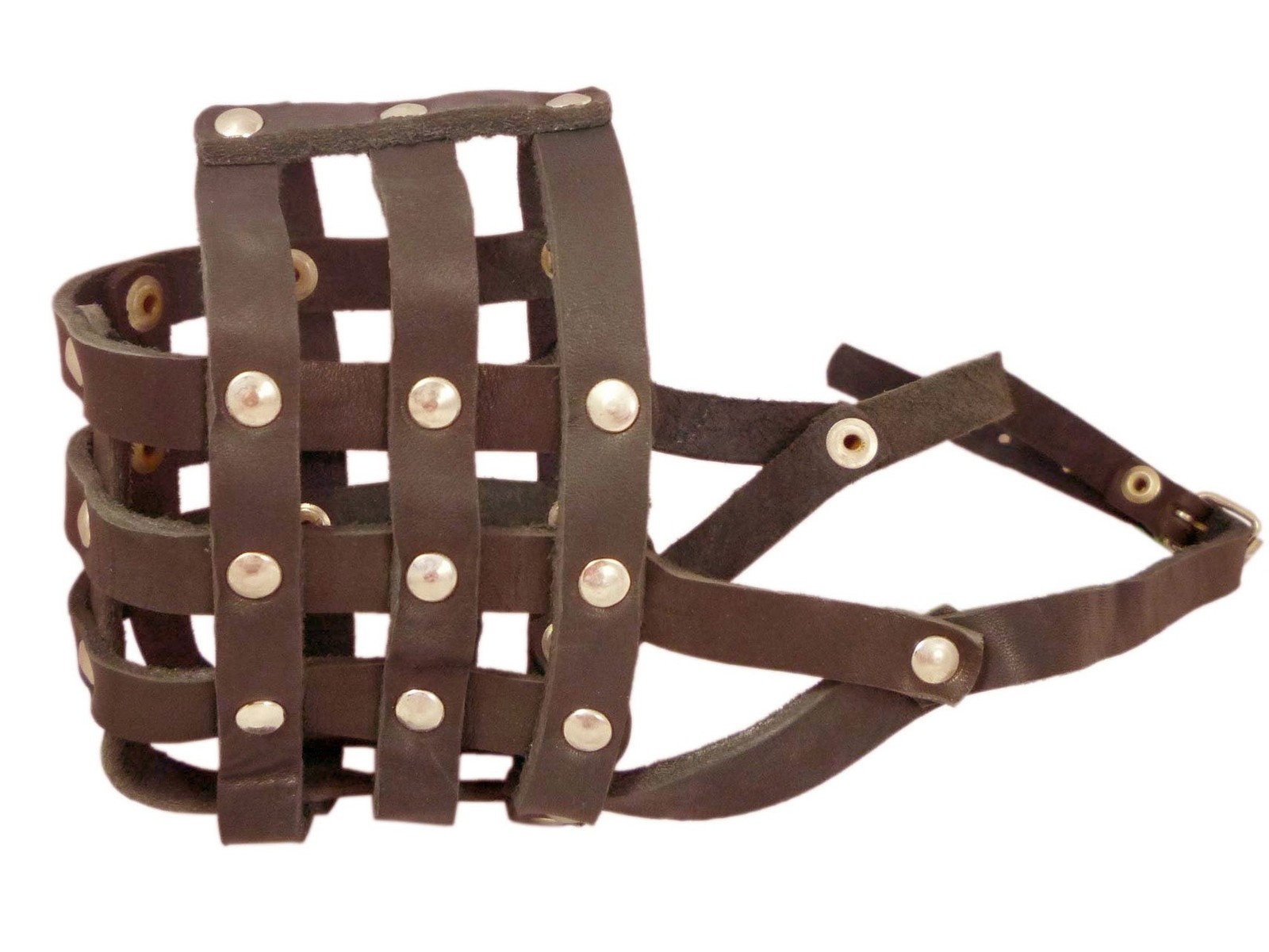 Real Leather Dog Basket Muzzle #107 Brown – Pit Bull, Amstaff (Circumference …