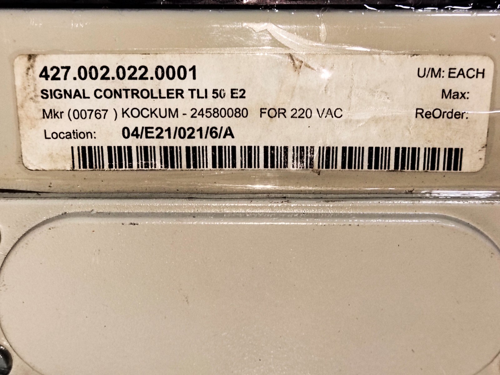 Kockum Sonics TLI 50 E-2 Signal Controller TLI 50 E2 For 220 VAC (Unused New)