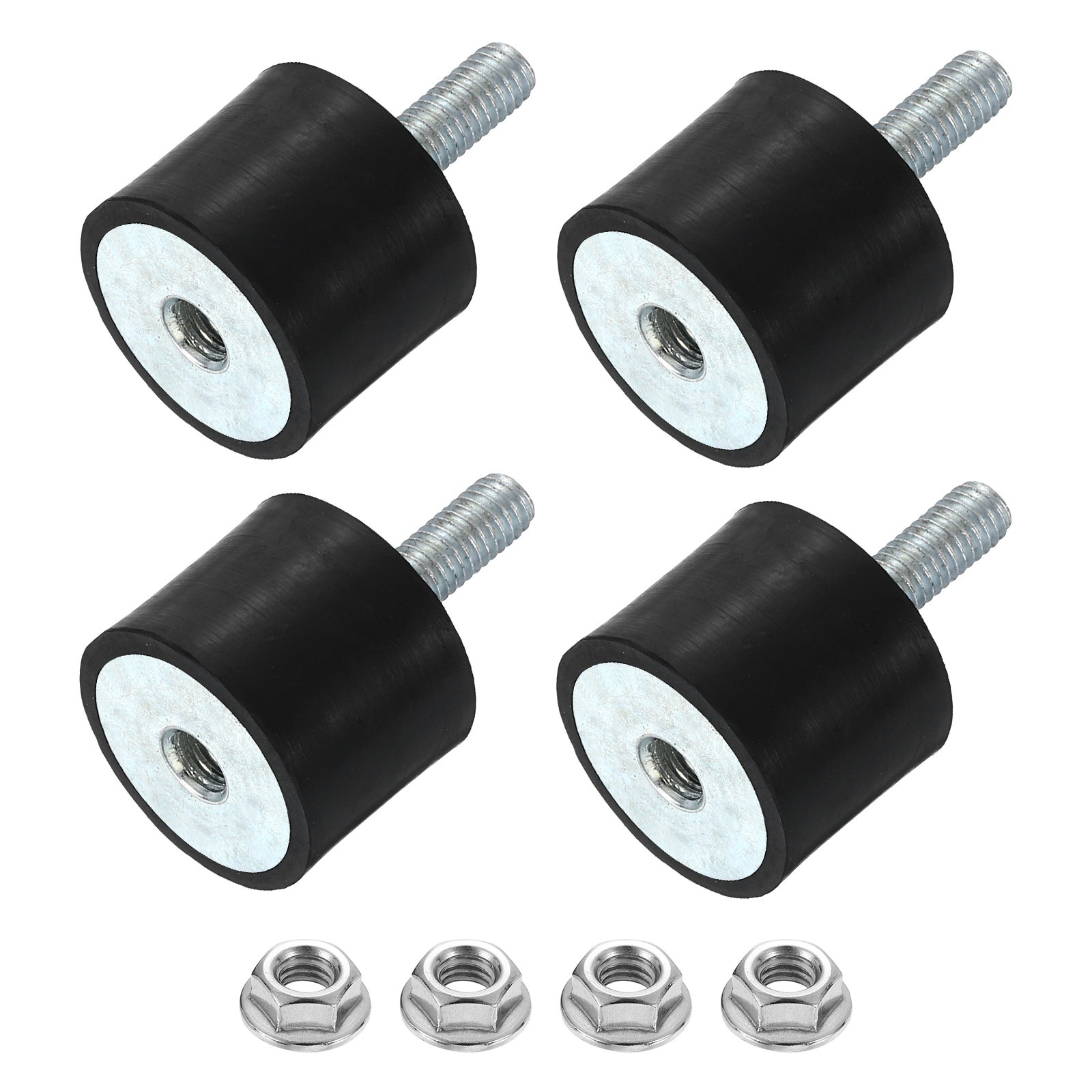 4Pcs M6x18mm Rubber Mounts 24x20mm(DxH) Rubber Shock Absorber Mount with Nuts