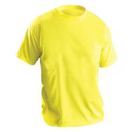 Occunomix Lux-Xsspb-Y2x Short Sleeve Hi-Vis Unisex T-Shirt, Polyester, Yellow,