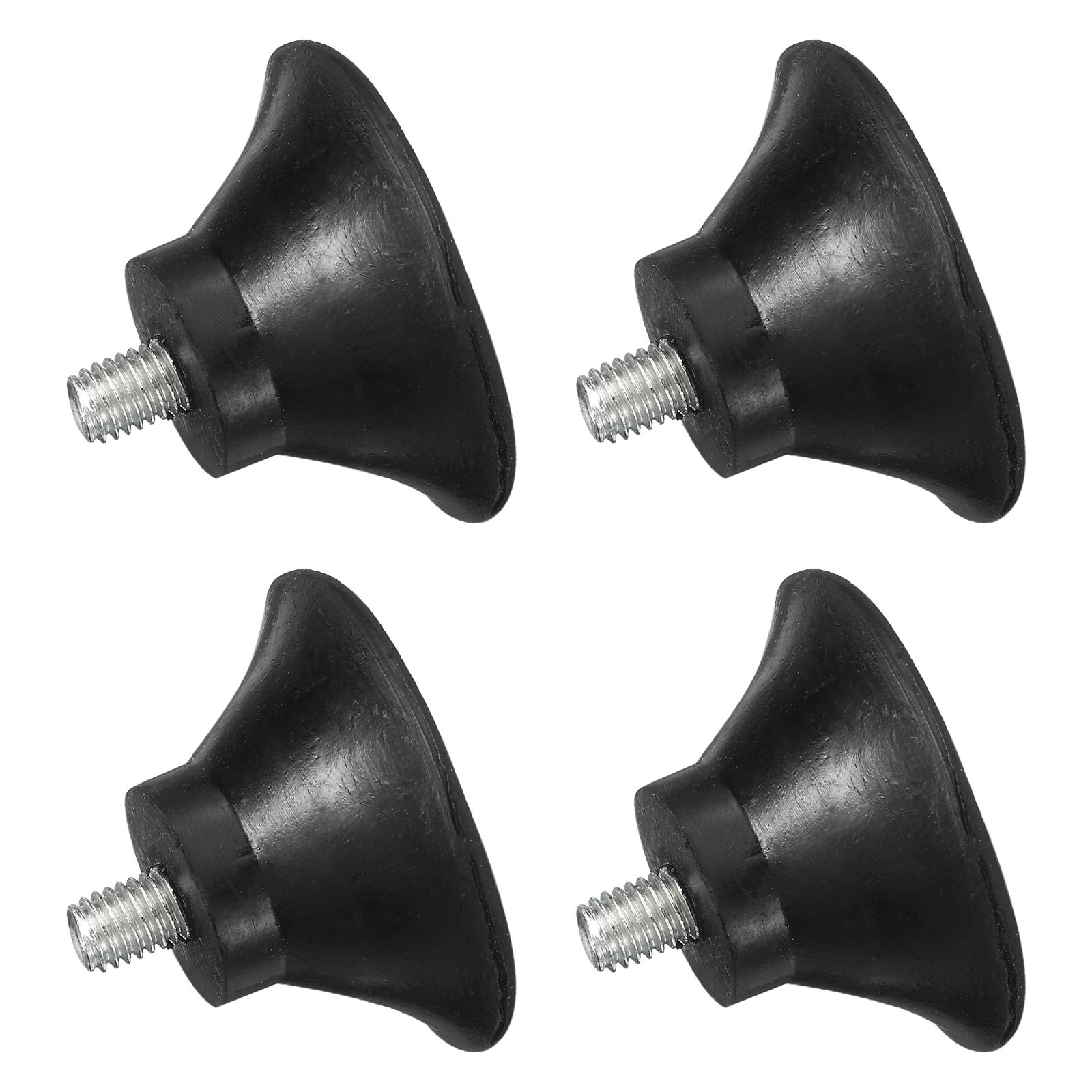 4Pcs Thread Levelling Feet, 1.97″x0.98″ with M8x10mm Studs, Black