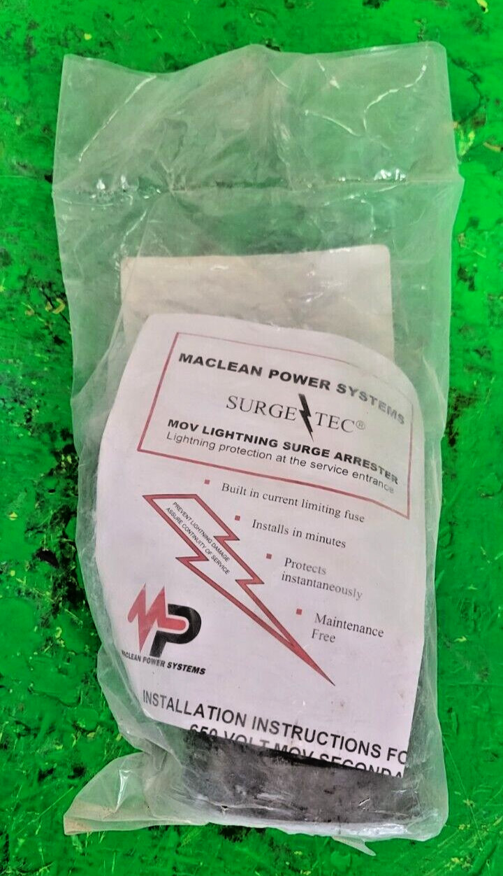 🟠MACLEAN Z-650 SECONDARY MOV SURGE ARRESTOR PESSCO OFFERING 1 G060724-3-12 🗽