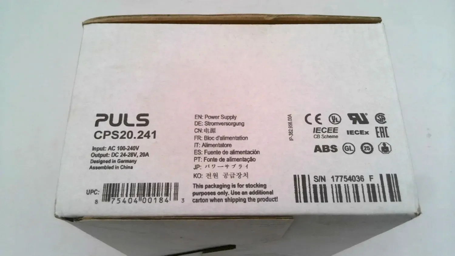 PULS CPS20.241 POWER SUPPLY
