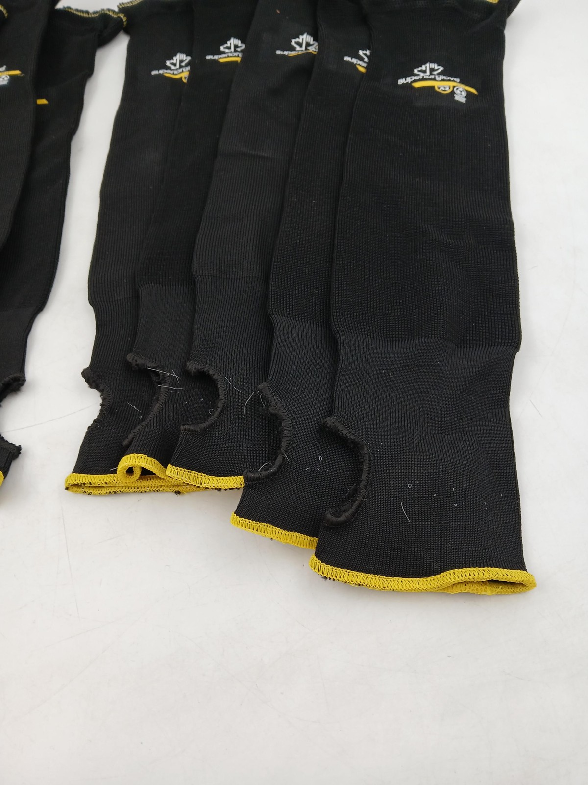 Superior Glove KP1T Cut A2 Arm Sleeves 5 Left 4 Right Thumb Hole Black Lot of 9