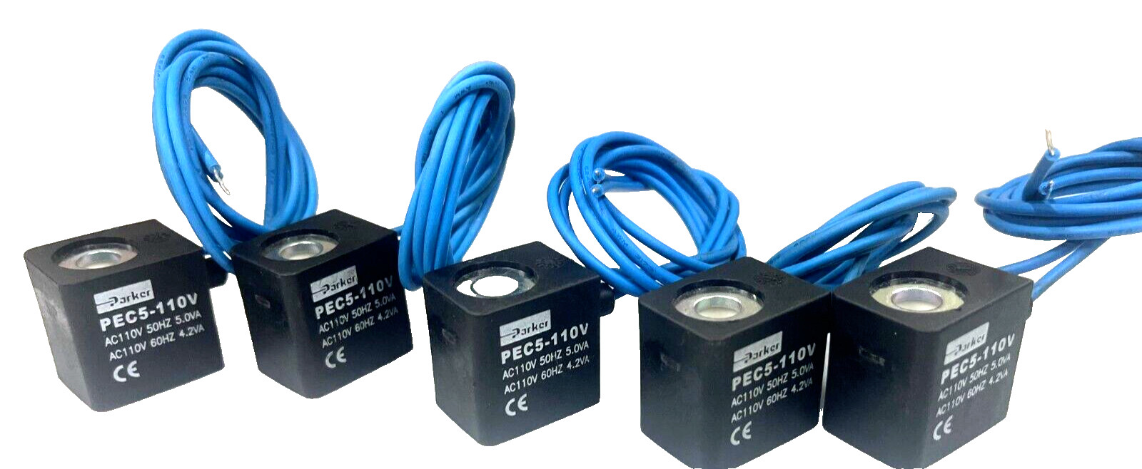 5 pcs Parker PEC5-110V Solenoid Coil 110V 50 Hz 5.0VA 110V 60 Hz 4.2VA lead wire